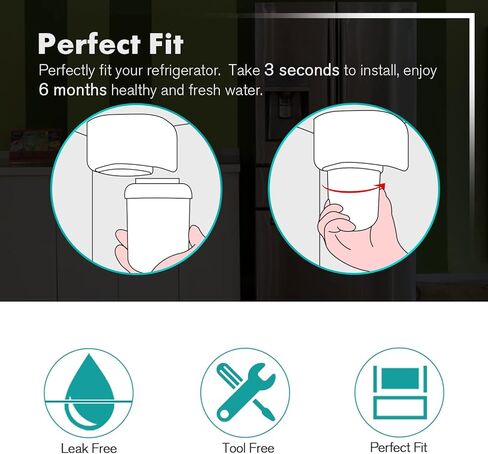 ICEPURE MWF Replacement for GE MFW, MWFP, 197D6321P006, WFC1201, MWFA, PC75009, HDX FMG-1, GSE25GSHECSS, 46-9996, GSH25JSDDSS, PSHS6PGZBESS, GWF, SGF-G9, RWF1060 Refrigerator Water Filter 4PACK in Kuwait