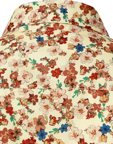 JOGAL Mens Floral Dress Shirt Long Sleeve Printed Casual Button Down Shirts in Kuwait