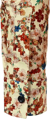 JOGAL Mens Floral Dress Shirt Long Sleeve Printed Casual Button Down Shirts in Kuwait