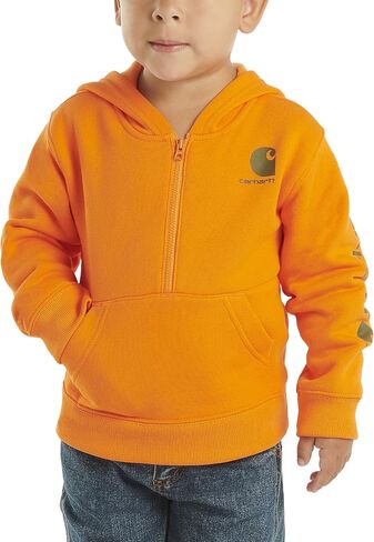 سويت شيرت بغطاء للرأس بأكمام طويلة ونصف سحاب للأولاد من Carhartt in Saudi Arabia