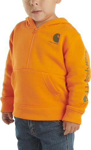 سويت شيرت بغطاء للرأس بأكمام طويلة ونصف سحاب للأولاد من Carhartt in Saudi Arabia