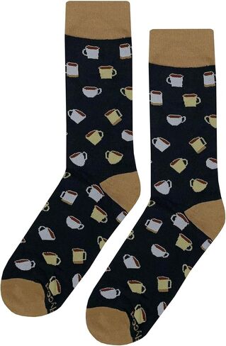 Simple Coffee Dress Socks Novelty Men 8-12 Sockfly in Saudi Arabia