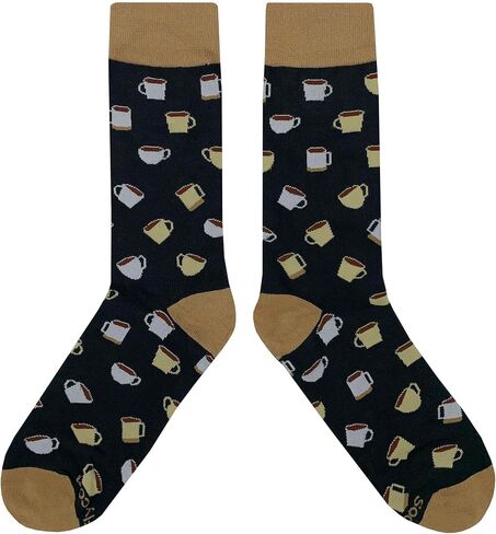 Simple Coffee Dress Socks Novelty Men 8-12 Sockfly in Saudi Arabia