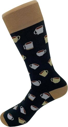 Simple Coffee Dress Socks Novelty Men 8-12 Sockfly in Saudi Arabia