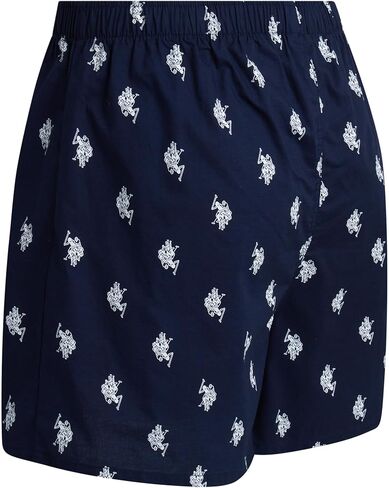 U.S. Polo Assn. Men’s Underwear – Woven Boxers with Functional Fly (3 Pack), Size X-Large, Plaid/Blue/Blue Print in Saudi Arabia