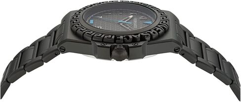 Versace Greca Reaction Collection Luxury Mens Watch Timepieces with a Gold Bracelet and Case Featuring a Black Dial in Saudi Arabia