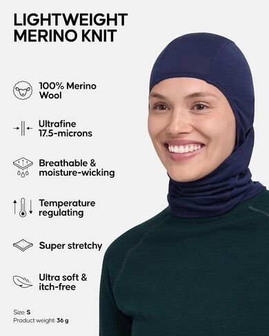 التحمل الدنماركي 100 ٪ Merino Wool Balaclava ، Snood خفيفة الوزن للطقس البارد ، للرجال والنساء ، للجنسين in Saudi Arabia