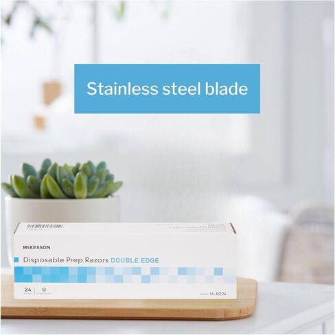 McKesson Single Blade Disposable Razors - Stainless Steel Blade, 24 Count, 1 Pack in Saudi Arabia