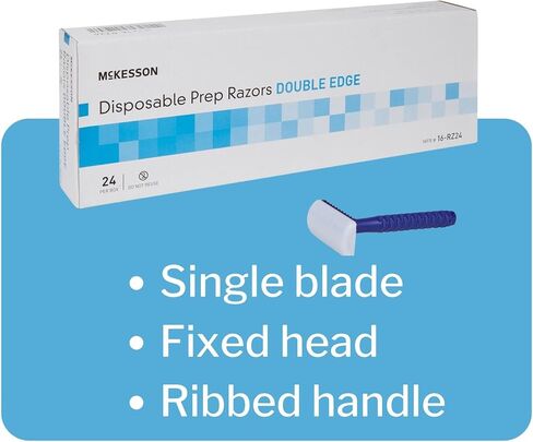 McKesson Single Blade Disposable Razors - Stainless Steel Blade, 24 Count, 1 Pack in Saudi Arabia