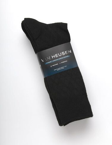 Van Heusen Mens Dress Socks - 7 Pack Soft Stretch Moisturing Wicking Work Crew Socks for Men (Sizes: 6-12.5) in Saudi Arabia