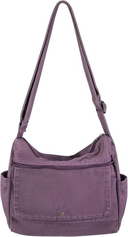 Canvas Crossbody Bag Messenger Bag for Women & Men Vintage Satchel with Multiple Pockets in Kuwait