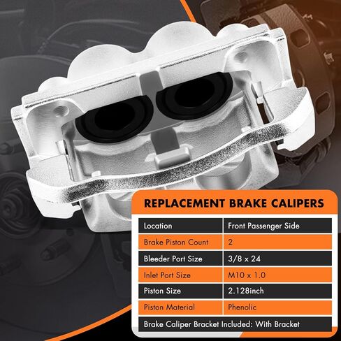 ASAPE Front Side Disc Brake Caliper Assembly with Bracket Fit for 2005-2008 for Ford F-150 2006-2008 for Lincoln Mark LT 18-B4974 18-B4975 - Front Driver and Passenger Side in Saudi Arabia