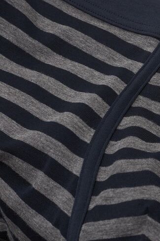Man's Blue Grey Stripe Print Superior Cotton Boxers in Saudi Arabia