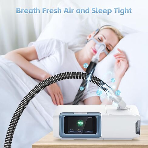 خرطوم CPAP 2 عبوة ، أنابيب CPAP الشاملة - 6 أقدام (72 ") قياسية 22 مم ، متوافق مع معظم آلات CPAP ، BIPAP ، و bilevel ، دائمة ، مرنة ، خالية من التسرب ، رمادي in Kuwait