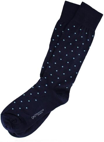 Trafalgar Men's Leo Polka Dot Mercerized Cotton Mid-Calf Socks in Saudi Arabia
