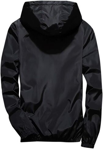 Ymosrh Mens Bomber Jackets Men's Casual Color Plus Size Hoodie Reflective Zipper Outdoor Sport Coat in Saudi Arabia