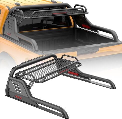 بارات لفة سرير الشاحنة العالمية ، حانات لفة رف رياضية مع سلة شحن تتناسب مع Ford F-150/F-250/F-350 ، RAM ، GMC Sierra ، Chevy Silverado ، Ranger ، Tundra ، Frontier و Titan (أحجام كاملة وشاحنة متوسطة الحجم) in Saudi Arabia