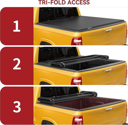 YITAMOTOR Low-Profile Hard Quad-Fold Truck Bed Tonneau Cover Compatible with Toyota Tacoma 2024 2025 (Excl. Trail Edition) with 5 ft Bed in Saudi Arabia