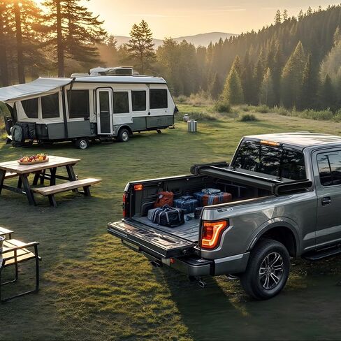 YITAMOTOR Low-Profile Hard Quad-Fold Truck Bed Tonneau Cover Compatible with Toyota Tacoma 2024 2025 (Excl. Trail Edition) with 5 ft Bed in Saudi Arabia