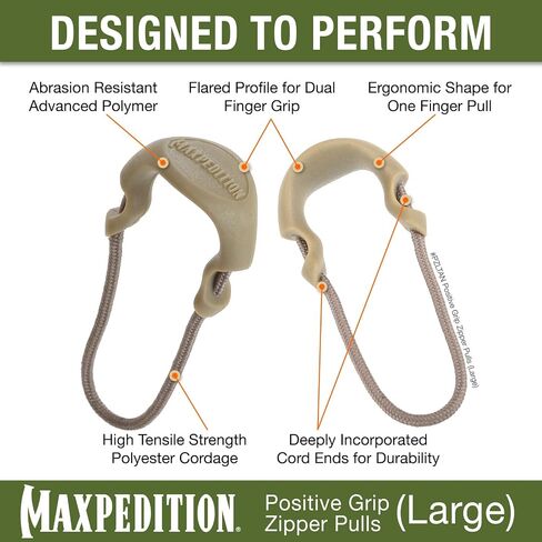 MAXPEDITION Positive Grip Zipper Pulls (Pack of 6) (Small) (Tan) in Kuwait