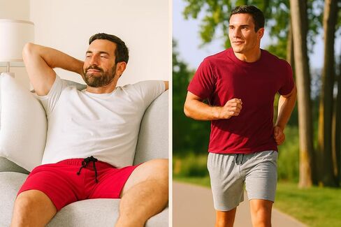 Hanes Men's 2-Pack Knit Short,Active Grey Heather/Black,Small in Saudi Arabia