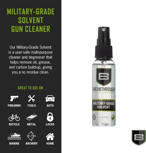 Breakthrough Clean Military-Grade Gun Cleaning Solvent - Gun Bore Cleaner and Degreaser - Gun Cleaner Spray Bottle - Automotive Oil and Grease Remover - 16oz in Saudi Arabia