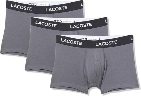 Lacoste Men's 3 Pack Casual Trunks, Black, XL in Kuwait