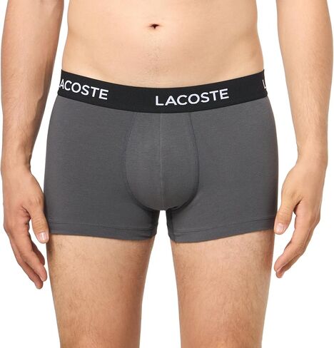 Lacoste Men's 3 Pack Casual Trunks, Black, XL in Kuwait