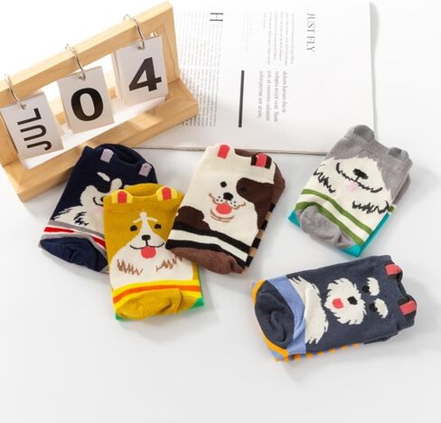 5 Pairs Socks for Women,Girl Birthday Gifts,Funny Gifts for Her, Animal Cute Socks for Women Girlfriend, Holiday Gift in Saudi Arabia
