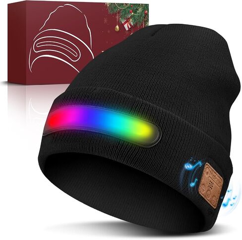 قبعة صغيرة للجنسين مع هدايا RGB Light & Bluetooth للرجال للنساء الأب أبعاد USB قابلة لإعادة الشحن in Kuwait