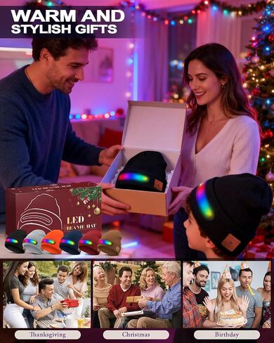 قبعة صغيرة للجنسين مع هدايا RGB Light & Bluetooth للرجال للنساء الأب أبعاد USB قابلة لإعادة الشحن in Kuwait
