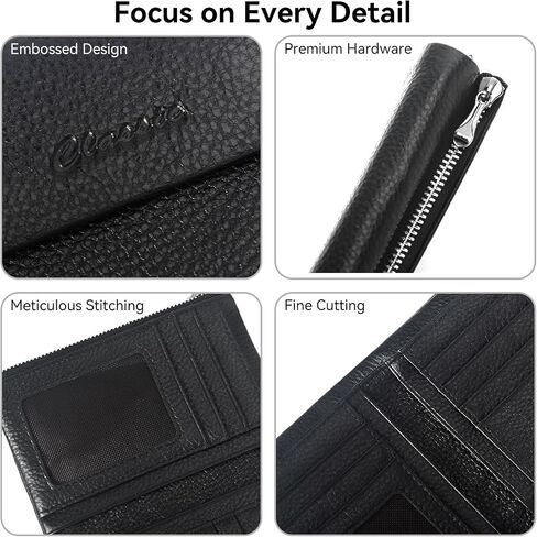 Bifold Wallet for Women Genuine Leather, [Large Capacity] [Magnetic Closure] Female Ladies Wallet Card Holder with ID Window, Zipper Coin Pockets (Burgundy) in Saudi Arabia