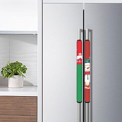Abstract Flower Refrigerator Handle Covers Set of 2 Washable Appliance Handle Covers Heat Proof Handmade Decor Protector for Fridge, Ovens, Dishwashers in Kuwait