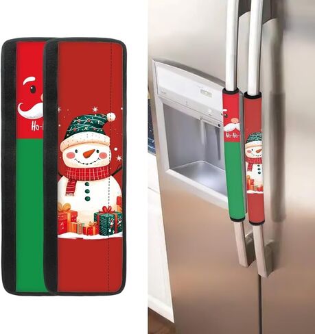 Abstract Flower Refrigerator Handle Covers Set of 2 Washable Appliance Handle Covers Heat Proof Handmade Decor Protector for Fridge, Ovens, Dishwashers in Kuwait