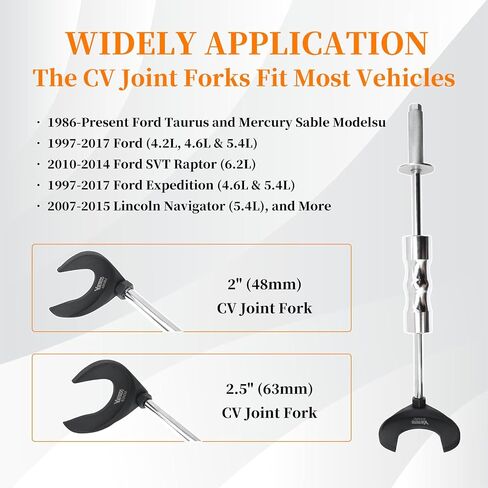 Inner CV Axle Puller Removal Tool with Heavy Duty Slide Hammer, 63mm 48mm CV Joint Fork, Outer CV Joint Adapter and Steel Cable Adapter, Front Wheel Drive Axle Half Shaft Removal Tool Kit in Saudi Arabia