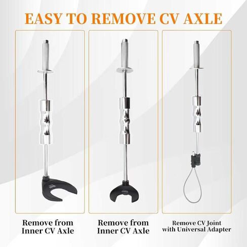 Inner CV Axle Puller Removal Tool with Heavy Duty Slide Hammer, 63mm 48mm CV Joint Fork, Outer CV Joint Adapter and Steel Cable Adapter, Front Wheel Drive Axle Half Shaft Removal Tool Kit in Saudi Arabia