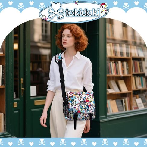 حقيبة Tokidoki Crossbody مع حزام قابل للتعديل حقيبة رسول لطيف حقيبة كتف عادية حقيبة مكتب الكلية in Saudi Arabia