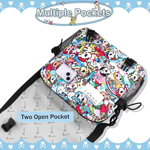 حقيبة Tokidoki Crossbody مع حزام قابل للتعديل حقيبة رسول لطيف حقيبة كتف عادية حقيبة مكتب الكلية in Saudi Arabia