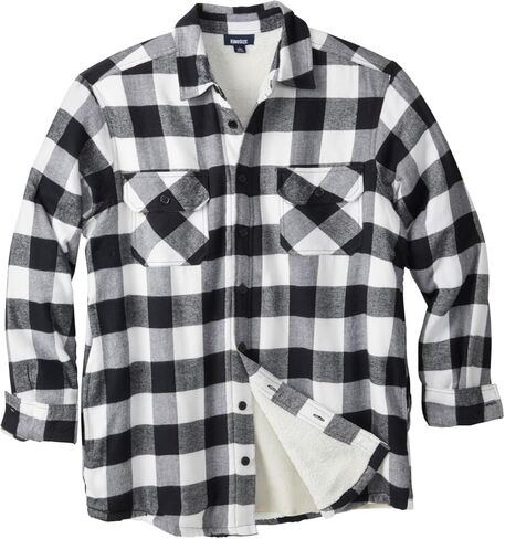 KingSize Men's Big & Tall Flannel Sherpa Lined Shirt Jacket in Kuwait