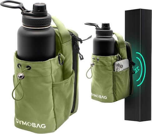 Magnetic Gym Bag Women-Magnetic Water Bottle Holder for Gym-Magnet Bag- Small Waterproof Crossbody Sling for Men&Women with AirTag Pocket-Strong Magnets-Bottle&Phone Holder-Ideal for Travel in Saudi Arabia