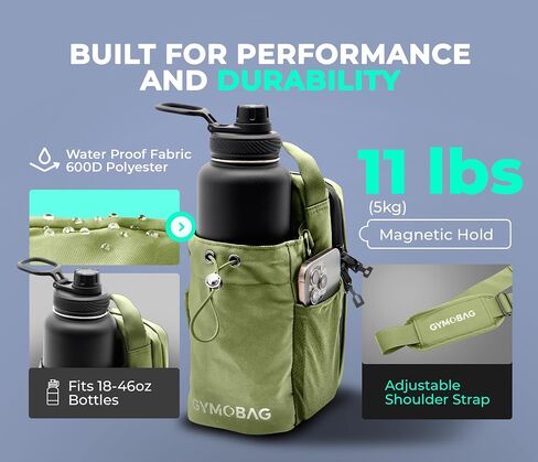 Magnetic Gym Bag Women-Magnetic Water Bottle Holder for Gym-Magnet Bag- Small Waterproof Crossbody Sling for Men&Women with AirTag Pocket-Strong Magnets-Bottle&Phone Holder-Ideal for Travel in Saudi Arabia