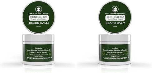 شركة أوك سيتي بيرد - مونتيجو باي - 60 مل - بلسم اللحية - الأناناس - جوز الهند - خشب الساك - بلسم اللحية in Kuwait