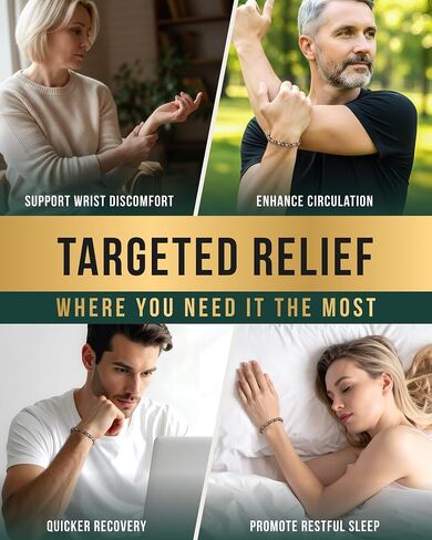 سوار مغناطيسي من الهيماتيت MagnetRX® - أحجار طبيعية ذات قوة قصوى - أساور هيماتيت مغناطيسية مطرزة (خرزة زيوس ذهبية 8 مم) in Kuwait