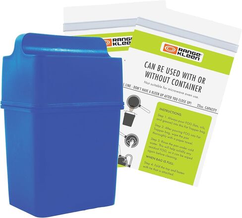 وعاء شحم للمطبخ من Range Kleen – "600-02 Trap the Grease"، نظام تخزين الشحم مع 2 من أكياس إعادة تعبئة مصيدة الدهون + وعاء شحم المطبخ in Kuwait