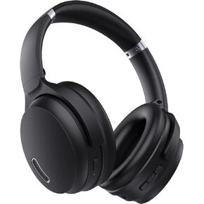 HROEENOI Premium Wireless Bluetooth Over-Ear Headphones with Active Noise Cancelling - Perfect for Gym, Workouts, Study, and School - Built-in Microphone - Sleek Black Design