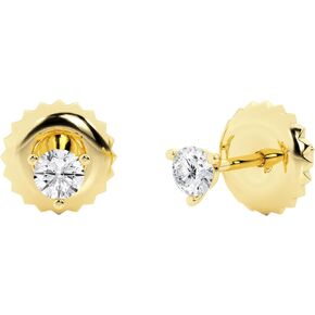 0.50 to 7 Carat Diamond Stud Earrings with Screw Back in 14K 18K Yellow Gold, (E-F Color, VS Clarity), Round/Emerald/Oval/Princess Cut, IGI Certified Lab Grown Diamonds with Gift Box