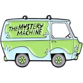 Green Bus Lapel Pin Cartoon Earth Pattern Bus Car Enamel Pins The Mystery Machine Brooches Badges Denim Clothes Bag Pins Accessory Jewelry Gifts Travel and Nature Lovers Travel Gifts Lapel Pin for