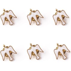 Luomu 6 مجموعات دبوس حمامة السلام طية صدر السترة هدايا المناولة الأولى الكاثوليكية 3/4 بوصة دبوس الصدر للفتيات الصبي وزير الإفخارستيا in Kuwait