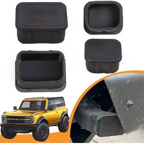 أغطية نهاية قضيب التصادم من Sukemichi، مقابس المحور الأمامي لملحقات Ford Bronco 2021 2022، بابين و4 أبواب، أسود، 4 عبوات in Kuwait