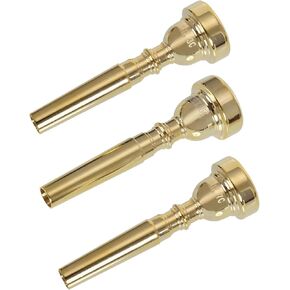 Gold Trumpet Mouthpiece 7C 5C 3C Trumpet Mouthpiece Set with Brass for Beginners and Professional Players 3Pack Trumpet Accessories